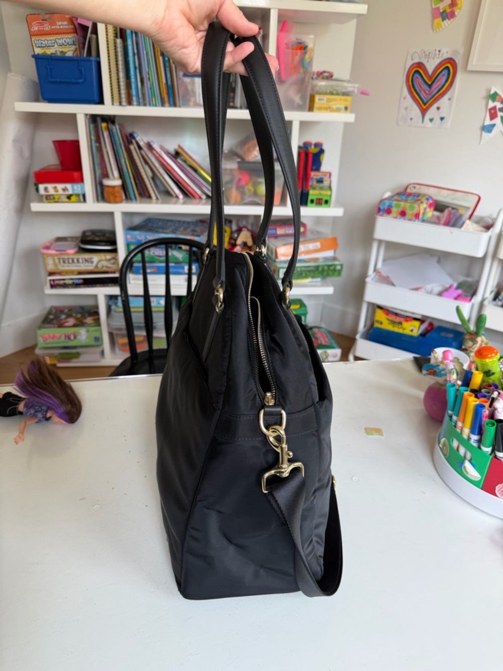 Lo & Sons Medium OG Laptop and Tote Black with Gold Accents - NEVER BEEN USED - Picture 10 of 12